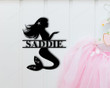 Mermaid Sign, Custom Mermaid, Personalized Girl Gift, Gift for Daughter, Girl Nursery Decor,