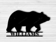 Personalized Bear Silhouette With Mountain Scene Metal Sign, Custom Bear sign, Personalized Bear Sign, Mama Bear Sign, Custom mama bear