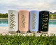 Personalized Slim Can Cooler Stainless steel cooler Customized Girls Trip Bachelorette Beach Gift Favor
