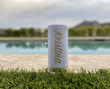 Custom Engraved Personalized Can Cooler, Insulated Beverage Holder, White Beverage Cup Cooler, Seltzer Can Cooler