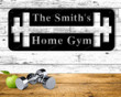 GYM Sign Personalized, Home Gym Sign, Personalized Gym Sign, Crossfit Sign, Metal Sign, Custom Gym Sign, Gym Sign for Him, Personalized Sign