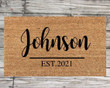 Personalized Doormat - Family Name Doormat - Last Name Doormat - Custom Rug - Housewarming Gift - Closing Gift - Realtor Gift- Mom Gift
