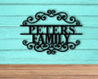 Personalized Metal Sign Custom Last Name Sign Family Name Sign Metal Wall Art Split Monogram Personalized Wedding Gift