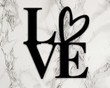 METAL love sign,   Sign for Family, Love sign, metal love sign, ,Handmade Metal Decor LOVE