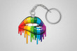 5PCS Pride, LGBTQIA +, Trans, Bi Flag Keychain, Rainbow Pride Keychain, LGBT Gifts