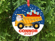 Personalized Dump Truck Kids Christmas Ornament, Children&#39;s Christmas Ornament, Construction Ornament, Custom Ornament, Christmas Ornament