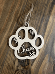 Personalized Pet Paw Ornament, Pet Ornament, wood ornaments- Christmas Ornament- 2020 Ornaments- Dog Ornament- Animal Ornaments