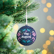 Personalised Floral Family Christmas Bauble