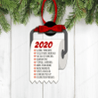 Christmas 2020 Ornament | toilet paper ornament | funny 2020 global pandemic list holiday ornament | 2020 commemorative ornament orn-tp-004