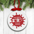 Christmas 2020 ornament | covid christmas holiday ornament | the year we quarantined covid christmas ornament MRA-038