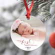 Baby First Christmas Ornament - Photo Ornament - Personalized Christmas Ornament - First Christmas - Christmas Ornament