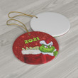 Grinch christmas decoration 2021 christmas ornament The Grinch funny covid pandemic vaccination holiday The grinch carrying bag of vaccines