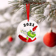 2021  christmas ornament The Grinch funny covid 19 pandemic vaccination holiday ornament The grinch carrying bag of vaccines