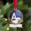 Personalised Initial Bear Christmas Decoration - Custom Christmas Tree Decorations