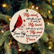 In memory ornament, cardinals memory ornament, My Mind Still Talk To You, memorial ornament, sympathy, thinking of you, gift