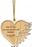 Personalized Memorial Ornament, Your Wings were Ready, Wooden Ornament Double, Loss of Loved One Ornaments, Sympathy Gift,, Condolence Gifts