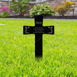 Cross Stake, Mom's Memorial Plaque Stake, MOM Cross Memorial Remembrance Plaque Stake, Grave Marker, Tribute, Plant Marker