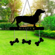 Metal Dog Wind Chime, Personalized Pet Name, Metal Dachshund Wind Chime, Dachshund Lovers, Weiner Dog Gift, Dog Wind Chime, Garden Decor