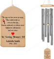 Personalized Cardinal Memorial Wind Chime, Loss of Spouse, The Ones We Love Never Go Away, in Memorial, Sympathy Wind Chime, Bereavement Gift