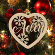 Name Ornament Snowflake, Name Cut Out, Personalized Name Ornaments, Heart Shaped Ornament, Name Ornament, Family Name Ornament