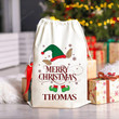 Personalized Santa Elf Sack, Santa Bags, Santa Sacks, Christmas Sacks, Santa Gift Bags, Christmas Elf, Secret Santa, Office Elf Express