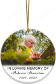 Memorial Ornament, Personalized Photo Ornament, in Loving Memory of, Remembrance Ornament, Loss of Mom, Sympathy Gift for Loss of Loved One, Christmas Decoration Bauble