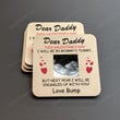 Personalized This Valentine Snuggle with You The Bump Coaster Gift for Daddy to be, Pregnancy Gift, New Dad, Valentine's Day Gift for Him
