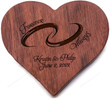 Heart Shaped Wooden Ring Box, Wedding ring box, Engagement ring box, Proposal ring box, Engraved Heart Ring Box, Wedding gift