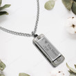 Personalized Couple Necklace I Love you More Harmonica Pendant Necklace for Women Men Love with Name His & Hers Bracelets Couple Gift