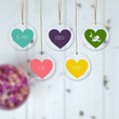Conversation Heart Wood Slice Ornaments - Valentine's Ornaments - Valentines Tree - Valentines Decor