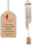 A Gentle Reminder Wind Chime Personalized Cardinal Memorial Wind Chime Loss of Spouse Memorial Sympathy Wind Chime Bereavement Gift Loss of Loved One Condolences Gift