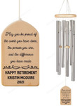 Teacher Retirement Wind Chime Personalized Teacher Wind Chime Proud Teacher Gift for Teachers Retirement Gift Teacher Retirement Gift
