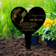Personalised Memorial Plaque Stake Outdoor Garden Marker, Hummingbird Sign