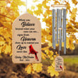 Cardinal Memorial Wind Chime, Personalized Wind Chime, Sign from Heaven, Loss of Loved One, Memorial Sympathy Wind Chime, Bereavement Gift, Condolence Gift, Remembrance Keepsake