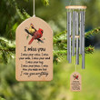 I Miss You I Miss Your Everything Cardinal Memorial Wind Chime Loss of Mom Dad Grandparent Spouse Memorial Sympathy Wind Chime Bereavement Gift