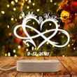 Personalized Infinity Heart Symbol 3D Lamp