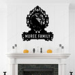 Personalized Gothic Raven Metal Wall