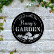 Garden Metal Wall, Custom Monogram sign, Garden Name Metal wall art, Personalized Plasma cut steel sign, Steel Art Surname name room decor