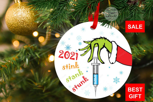 2021 Stink stank stunk Ornament, Grinch Ornaments,  2021 Christmas ornament, Grinch Hand ornament, 2021 Grinch Funny Grinch Christmas