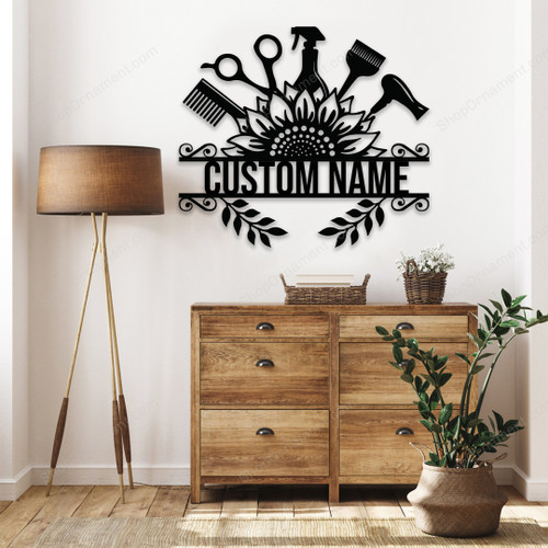 Personalized Metal Hair Stylist Sign