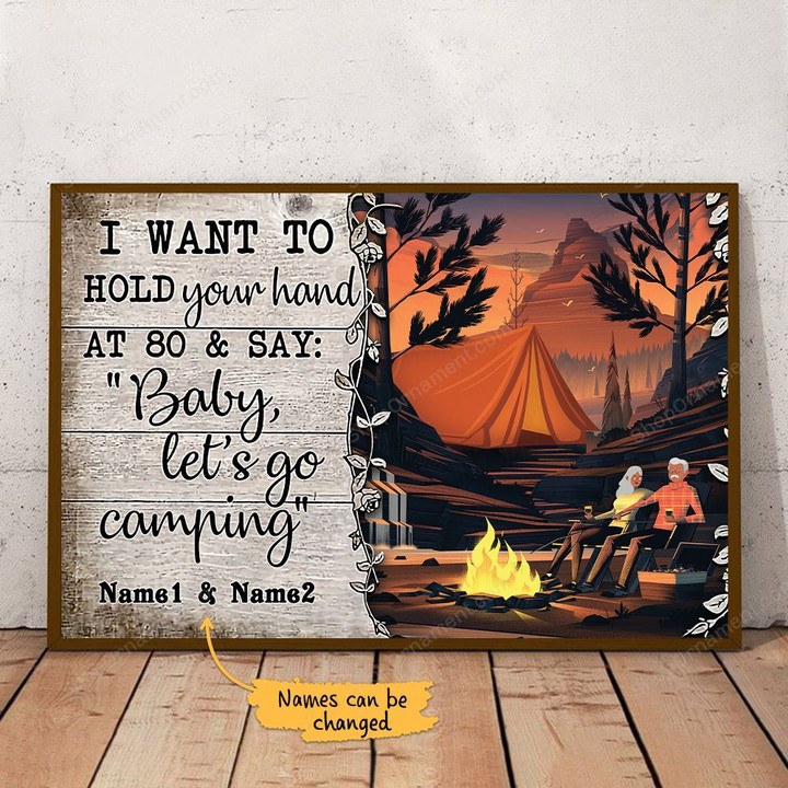 Personalized Camping Couple Poster