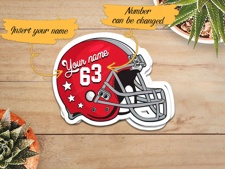 Personalized Football Helmet Sticker