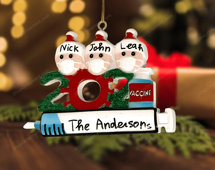 2021 Christmas Ornament | Personalized Vaccine Ornament | We Are Vaccinated | Custom Family Ornament | 2021 Pandemic Ornaments