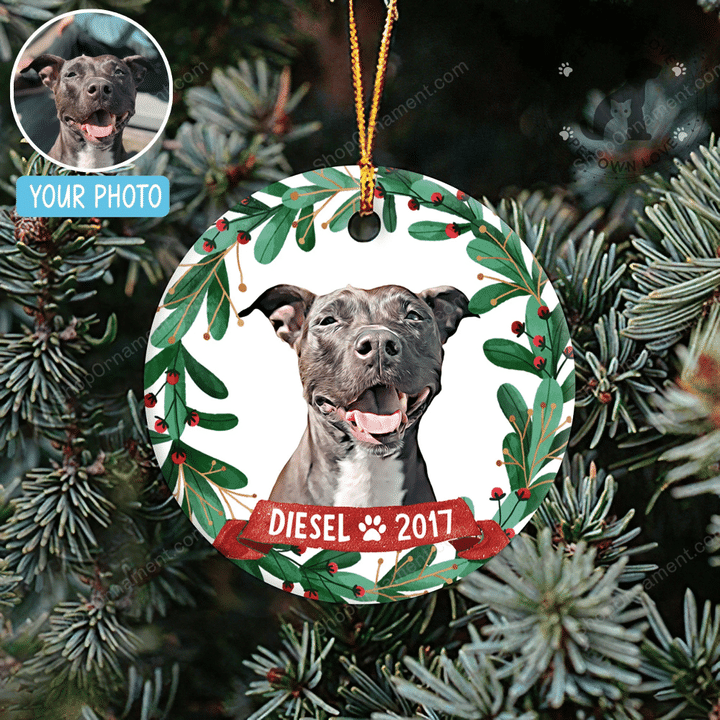Custom Pet Ceramic Ornament | Custom Dog Ornament | Pet Ornament | Dog Photo Gift | Custom Christmas | Personalized Pet Ornament