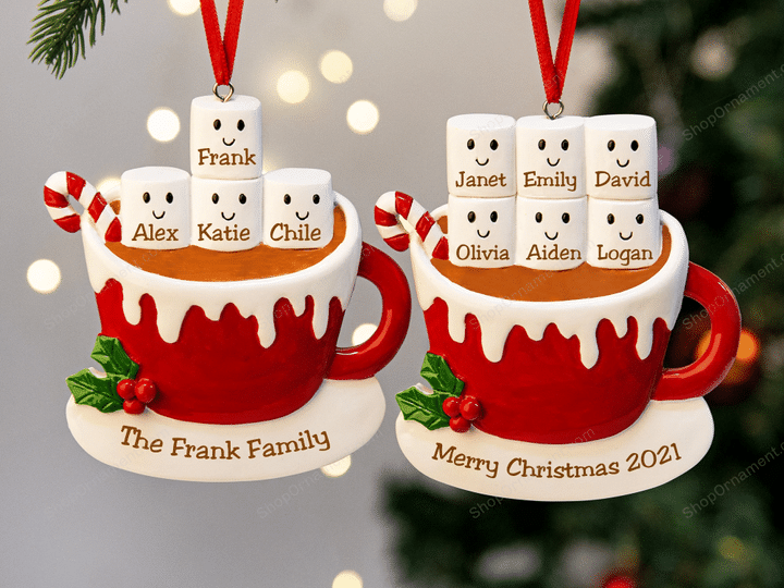2021 Ornaments,2021 Christmas Ornament,Personalized Christmas Ornament,Family of 2 3 4 5 6 Ornament,Christmas Gift,Christmas Tree Decoration