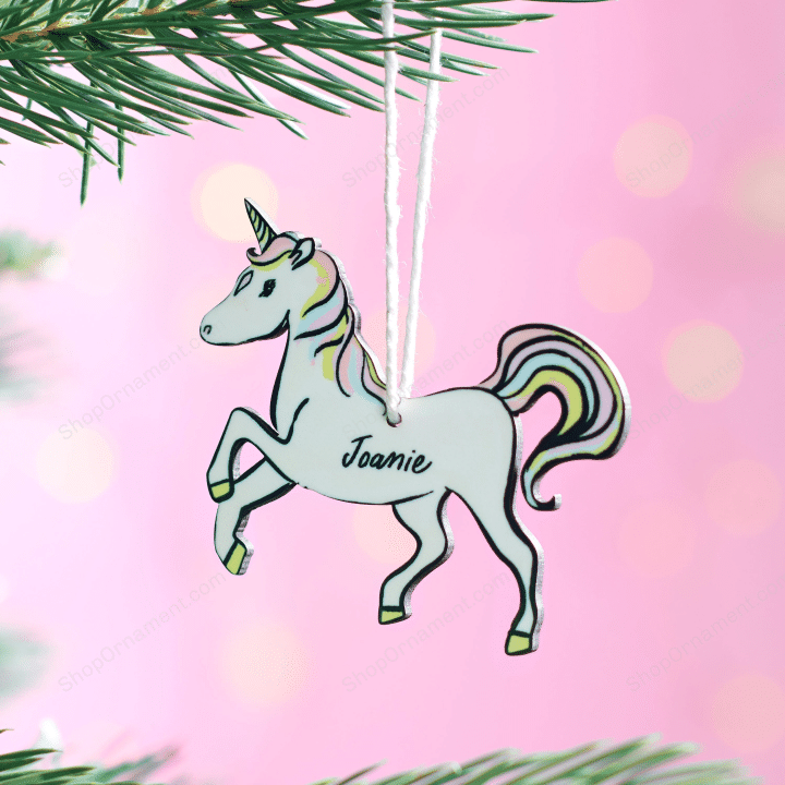 Personalised Christmas Unicorn Tree Decoration