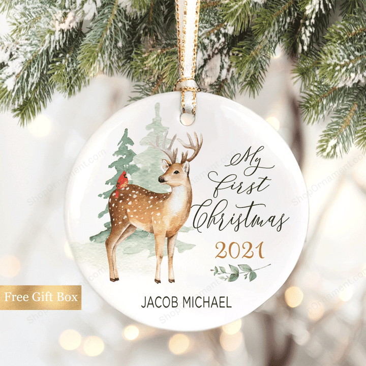 Baby First Christmas Ornament My first Christmas New baby Gift Personalized Baby Ornament Boy First Christmas