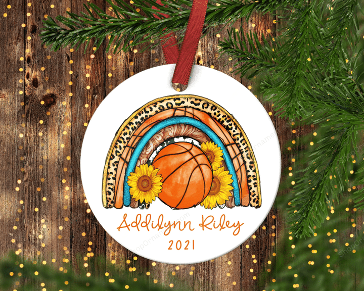 Girl&#39;s Basketball Christmas Ornament.Basketball Ornament.Basketball.Christmas ornament.Personalized christmas ornament