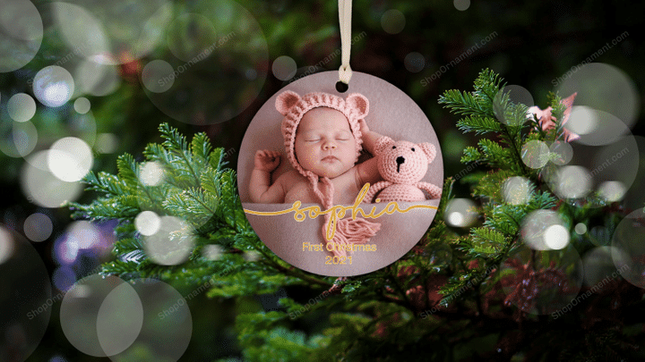 Baby Ornament Baby First Christmas Ornament Christmas Ornament Newborn Photo Ornament 1st Christmas Baby Girl Gift Baby Boy Gift
