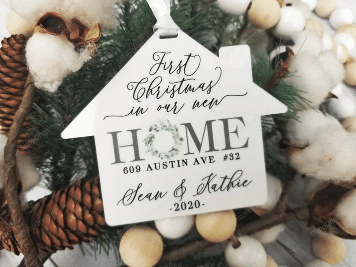 First Christmas in our new home 2021 ornament, Realtor gift, New home owners gift, Real state agent gift, new home owners gift 2021